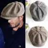 Hela män kvinnor retro bagare pojke hatt newboy gatesby tweed country golf sol platt basker 257z