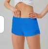 lu-28 Short de sport pour femme Casual Fitness Hotty Hot Pants pour femme fille Workout Gym Running Sportswear avec poche zippée Design avancé 68ess
