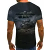 Męskie koszule Teme World of Tanks 3D Drukuj damskie i koszulki streetwearu o krótkim rękawie koszulka unisex ponadwymiarowe 6xl tops tee