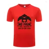 Camisetas masculinas sem dor, ganho de dor e treinar homens de manga curta o pescoço de algodão de algodão legal cool engraçado streetwear fitness tee