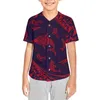 Camicie casual da uomo Tribale polinesiano Tongan Totem Tattoo Tonga Prints Maglia da baseball per bambini T Uniforme della squadra PE School League Holiday Beach