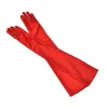 Cinq doigts gants automne hiver longues femmes mitaines mode couleurs unies femme Satin opéra soirée bal Costume gant