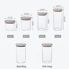 Empety 2 Different Color Sealed Ring Bottles Kitchen Storage Box Transparent Food Canister Keep Fresh New Clear Container