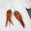 Dangle Earrings Long Bohemian Pheasant Feathers Statement Handmade Natural Lightweight Feather For Women And Girls