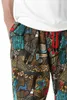 Calça masculina de linho de algodão vintage jogging calças de moletom 3d estampeiras harajuku hip hop streetwear calças casuais com bolso