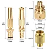 Watering Equipments Brass High Pressure Sprinkler Adjustable Gardening Irrigation Spray Gun Quick Connector Car Wash Water Nozzle Garden