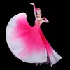Klassisk dansföreställningsklädsel, eleganta danskläder för kvinnor i kinesisk stil, storslagen körtävling för röda sång, lång kjol, ny etnisk stil