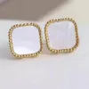 High Polished Fashion Jewelry Party Gifts Earrings Hip Hop Stud Earings Gold Rose Earrings for Women Party Wedding Hoop Wholesale