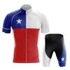 Zestawy wyścigowe Chile Drużyna Jersey Set Summer Summer Męski Rower z krótkim rękawem odzież sportowa oddychająca mtb