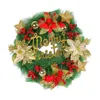 Decoratieve bloemen 14 inch kerstkrans voor raam winkelcentrum buiten indoor hangende decoratie