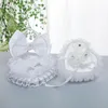 Gift Wrap Wedding Ring Pillow Cushion Lace Jewelry Box Romantic Heart-shape Case Rings Holder For European Supplier