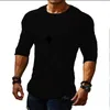 Chemises décontractées pour hommes printemps et automne 2023 Design Original col rond à manches longues sport solide T-Shirt pour hommes coupe ajustée haut vêtements
