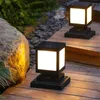 Thrisdar Modern Solar Landscape Pillar Lamp Garden Villa Postlampen Voordeur Hek Beveiligingslicht