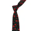 Neck Ties Necktie Fashion Cotton Vintage Floral Printed Classic Colorful Flower Lovely Mens Skinny Designer Handmade Gift Tie