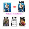 Backpack 16 Inch School For Teenage Girls Colorful Oil Painting Sublimation Bookbag Primary Student Custom Shoulder Bag