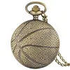 Карманные часы ретро бронзовый американский футбольный регби дизайн мяча Quartz Watch с 80 см. Ожерелье для подвесной сети мужчины спортивные сувенирные подарки
