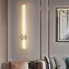 Wandlampen Noordelijke LED -lamp Zwart Goud metalen buispijp omhoog Licht Moderne Woonkamer Bedroom Bedroom Bedside Decor SCONCES
