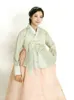 Ethnische Kleidung, koreanischer original importierter Hanbok, handbesticktes Brautereignis mit Schauspielkostüm