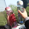 Vattenflaska 550 ml Sportflaskor BPA Gratis resedryck Cup Portable utomhusläckfast vattenbotten för att köra fitness