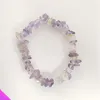 Strand grossist 10 Purple Yellow Crystal Armband Natural Energy Stone Halvt för kvinnor Romantiska söta smycken