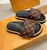 Diseñadores Pool Pillow Mulas Sandalias de mujer Sunset Flat Comfort Acolchado Correa delantera Zapatillas Moda Fácil de usar Styl Nuevo estilo 419