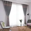 Vorhang Maßgeschneiderte Vorhänge für Wohnzimmer Schlafzimmer Balkon Leinen Jacquard Einfache chinesische Verdickung des Stoffes