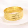 Bangle 4pcs 24K Gold for Women Dubai Bride Wedd