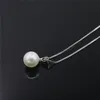 Hanger kettingen mode eenvoudige stijl natuurlijke witte schaal parel ketting 10 mm ronde kraal steen geschenkaccessoires voor vrouwen 18 inch m345