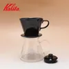 Outils japon kalita fait à la main cafetière ensemble filtre goutte à goutte en forme d'éventail verre partage pot trois trous filtre tasse café filtre