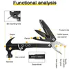 Hammer Claw Hammer Multifunctional Pliers Multitool Claw Hammer Stainless Steel Tool With Nylon Sheath For Outdoor Survival Camping Hun