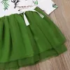 Mädchenkleider CitgeeAutumn 2-7Y Weihnachten Kinder Baby Mädchen Kleid Weihnachten Hirsch Tutu Party Lässige grüne Kleidung