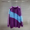 Men's Sweaters Designer 2023 Double joint letter jacquard Paris women white blue purple M-2XL O9FP