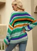 Women's Sweaters Striped Women Sweater 2023 Autumn Winter Long Sleeve Loose Pullovers Tops Round Neck Korean Fashion Knit