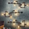 Lampes murales moderne nordique industriel lumière conduite d'eau télécommande pour Foyer Bar café salle à manger décor à la maisonMJ1112