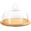 Dinnerware Sets Glass Cake Stand Dome Cup Tray Lid Cupcake