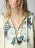 Zadig Voltaire 23SS 디자이너 스웨트 셔츠 패션 새로운 작은 인기있는 클래식 레터 인쇄 꽃 자수 가디건 지퍼 코트 양털 스웨터