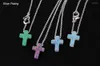 Pendant Necklaces Fashion Opal Necklace Synthetic Cross 9x12mm For Gifts