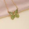 Pendant Necklaces Butterfly Jewelry Multi-Colored Zircon Necklace For Women Fashionable Clavicle Chain WomenPendant