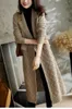 Malhas femininas outono e inverno lã de lapela slim knit cardigã casaco de lã feminina longa moda cashmere uniforme