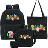 Backpack Toca Life World 5pcs/Definir estudante de escola de grande capacidade para escolaridade fofa de cartoon bolsa de moeda de moedas