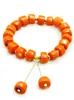 Strand Qingmos Mode 10-11mm Tranche D'épaisseur Bracelet De Corail Orange Naturel Pour Les Femmes Avec Pendentif Dangle Bijoux 7.5 ''