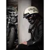 Motorfietshelmen retro helm unisex open gezicht scooter motorrijder motor racen racen met dot certificering sunshade lens casco