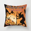 Pillow Halloween Party Devil Pumpkin Cover Polyester Print Car Sofa Office Chair Home Decor Ornament