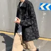 Мужские куртки для мужчин осень повседневные пальто негабаритные куртки с длинным рукавом мужчина корейская пальто уличная одежда хип -хоп хараджуку