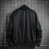 Herrjackor Fashion Oversize 8xl 9xl 2023 Casual Men's Black Green Bomber Zip Up Baseball Uniform för vårens höstkläder