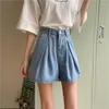 Jeans femme 3 tailles S-l lâche noir Demin bleu bouton Simple solide mode été printemps arrivée femmes Shorts