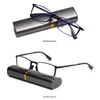 Sonnenbrille Männer Frauen Presbyopie Brille Mini Lesen Mit Tragbare Stift Clip Fall Blau Licht Blockieren Leser Brillen