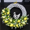 Decorative Flowers Easter Acrylic Flat Printing Wreath S Eggs Chick Happy Day Decor For Home Spring Butterfly Dec