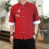 Aktiva skjortor 5xl Summer Men Tai Chi Kungfu Yoga Shirt Linen broderi Löst plus storlek Sweatshirt Casual Jogger Workout Meditation