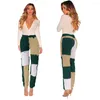 Pantalones vaqueros para mujer, moda de primavera y verano para mujer, pantalones de pierna recta elásticos de cintura alta sueltos de retazos de mendigo que combinan con todo